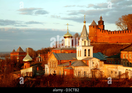 Church of Elijah the Prophet and Kremlin. Nizhny Novgorod, Russia. Stock Photo