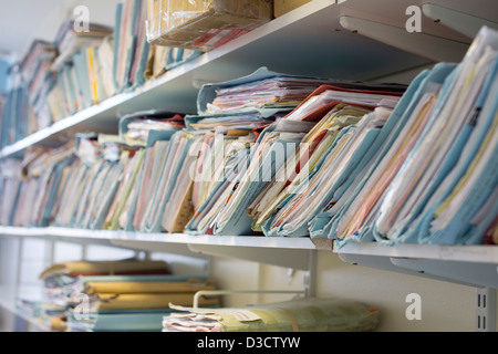 hospital records medical department patients shelf alamy