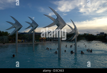 Cairns, Australia, visitors to The Big Splash on the Esplanade Stock Photo