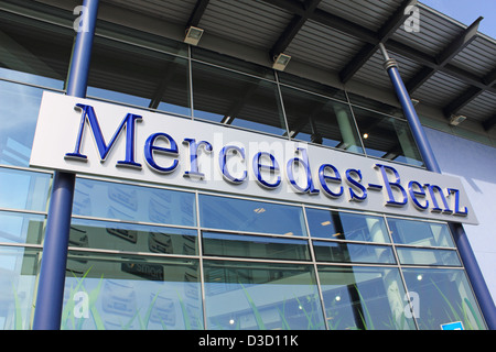 Mercedes Benz World, Brooklands, near Weybridge, Surrey, England, UK. Stock Photo