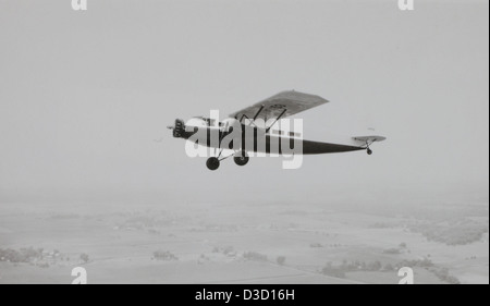The Stinson SM-6000B, captured in the Charles M. Daniels Collection, was a large, all-metal civilian transport aircraft designed in the 1930s. It featured a high-wing monoplane design and was used primarily for long-range flights. Stock Photo