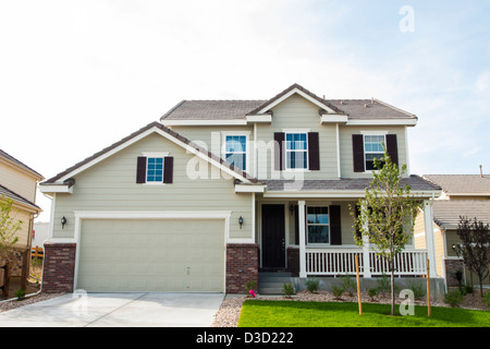 House in suburban development of Denver, Colorado. Stock Photo