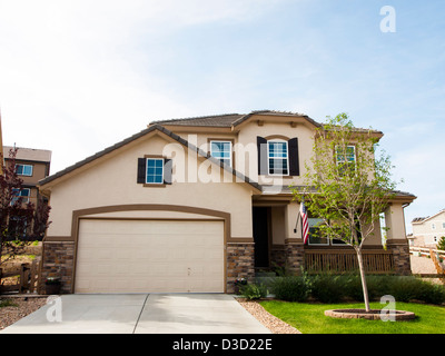 House in suburban development of Denver, Colorado. Stock Photo