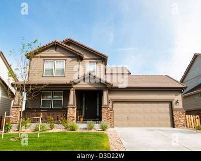 House in suburban development of Denver, Colorado. Stock Photo