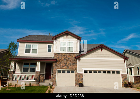 House in suburban development of Denver, Colorado. Stock Photo