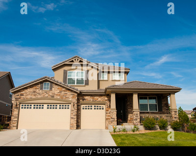 House in suburban development of Denver, Colorado. Stock Photo