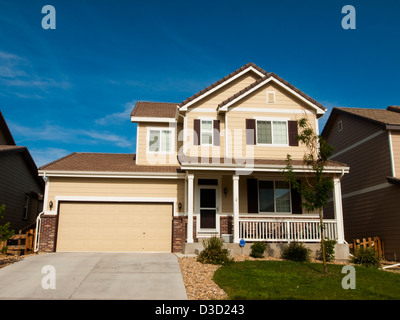 House in suburban development of Denver, Colorado. Stock Photo