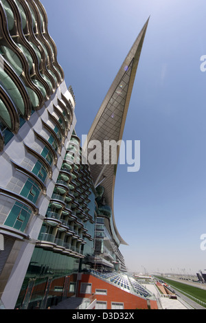 Dubai, United Arab Emirates, tribune of the Meydan Racecourse Stock Photo