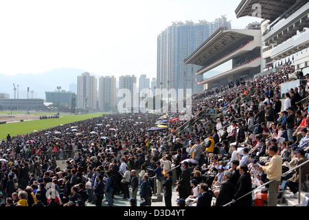 Hong Kong, China, view the Sha Tin Racecourse Stock Photo