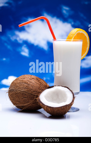 Glass of blue kamikaze drink on stone table in modern style Stock Photo ...