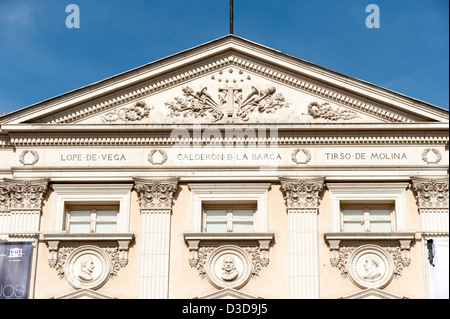 Teatro Espanol in Plaza de Santa Ana, Barrio de las Letras, Madrid, Spain Stock Photo