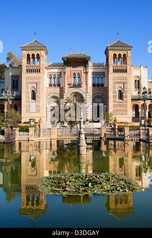 Museum of Arts and Traditions of Sevilla in Mudejar pavilion, Maria Luisa Park, Seville, Spain. Stock Photo