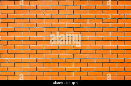 Orange red brick wall Stock Photo