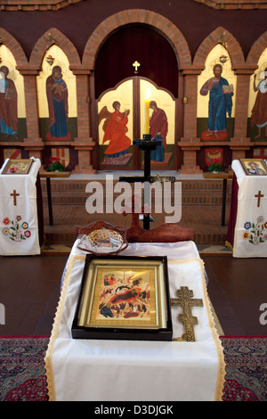 Dortmund, Germany, Serbian-Russian-Bulgarian Vespers at St. Luke's Church Stock Photo