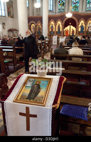 Dortmund, Germany, Serbian-Russian-Bulgarian Vespers at St. Luke's Church Stock Photo