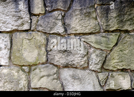 Stone wall with big grey stones Stock Photo