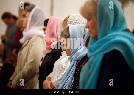 Dortmund, Germany, Serbian-Russian-Bulgarian Vespers at St. Luke's Church Stock Photo