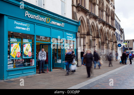 Poundland store in Darlington City Centre, Yorkshire, UK Stock Photo