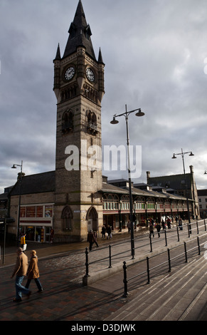 West Row and Central Market Building, Darlington, Yorkshire UK Stock Photo
