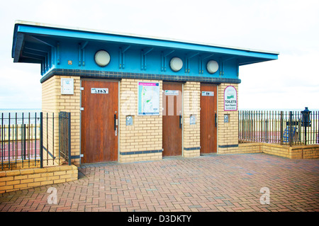 Modern pay to use public toilets on Blackpool seafront Stock Photo