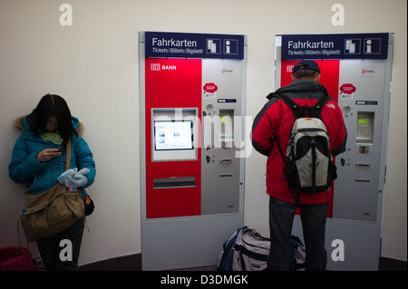 Berlin, Germany, the DB ticket machines at the train station Stock Photo