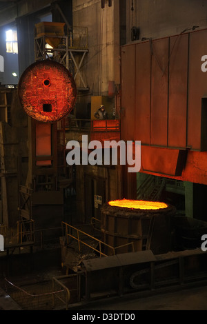 Warsaw, Poland, the VPL-investment in the steel mill ArcelorMittal Warszawa Stock Photo