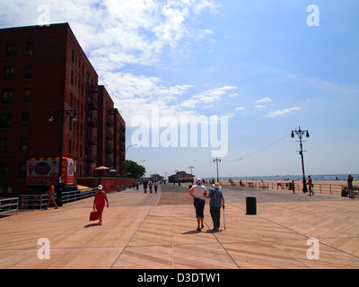 Coney Island, New York, USA. 9th Apr, 2021. A couple strolls on the ...