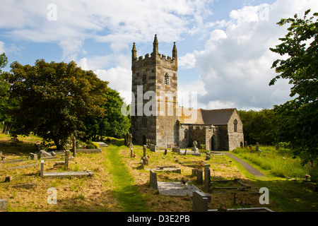 St Wynwallow Church Lizard Cornwall England Stock Photo