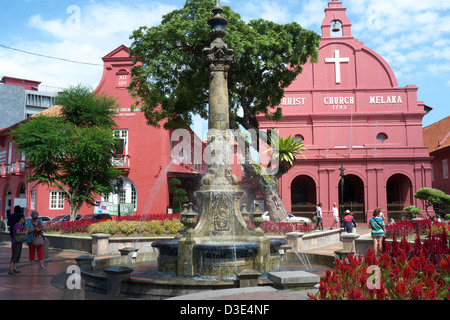 Christ Church in Melaka, Malaysia Stock Photo