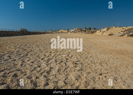 Ancient Roman hippodrome in Caesarea, Israel Stock Photo