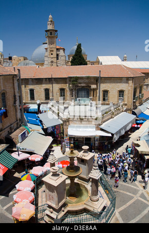 The Muristan in the Christian Quarter in the old city of Jerusalem Stock Photo