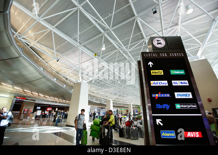 Miami International Airport Car rental return signs Stock Photo - Alamy