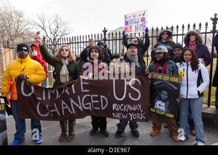 Climate activists protesting - Washington, DC USA Stock Photo