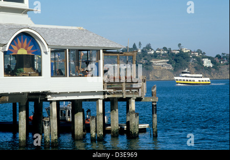 Waterfront restaurant sausalito california hi-res stock