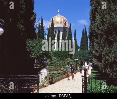 The Shrine of the Báb, Mount Carmel, Haifa, Haifa District, Israel Stock Photo