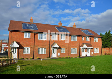 New terraced houses, High Street, Stanwell Village, England, United Kingdom Stock Photo