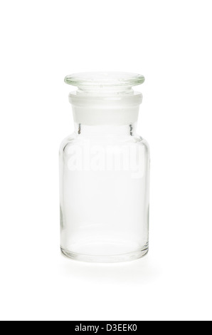 pharmacy bottle made of clear glass Stock Photo