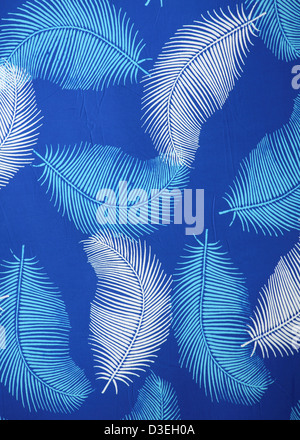 Batik Blue Printed Fabric Stock Photo - Alamy