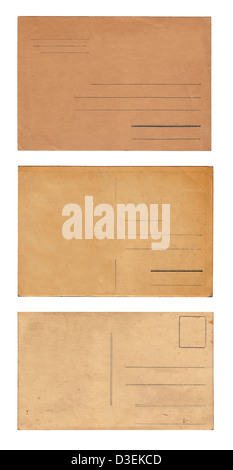 set of old vintage postcards isolated on white background Stock Photo ...