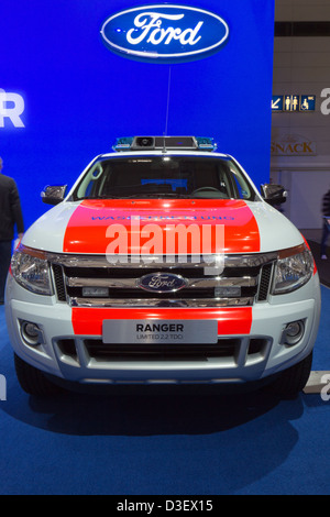 New Ford Ranger life-guard pickup at the IAA International Motor Show for Commercial Vehicles 2012. Hannover, Germany Stock Photo