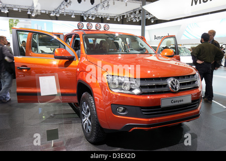 New Volkswagen Amarok Canyon pickup at the IAA International Motor Show for Commercial Vehicles 2012. Hannover, Germany Stock Photo