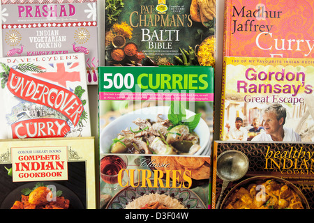 Indian food cookery Books Stock Photo