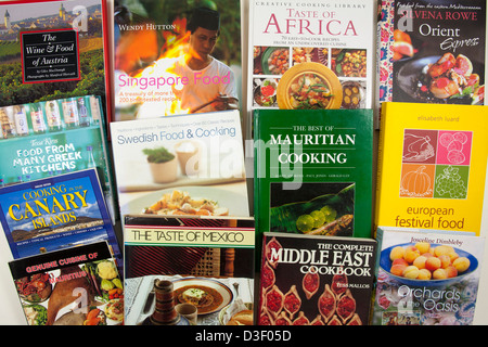 International cuisine cookery books Stock Photo