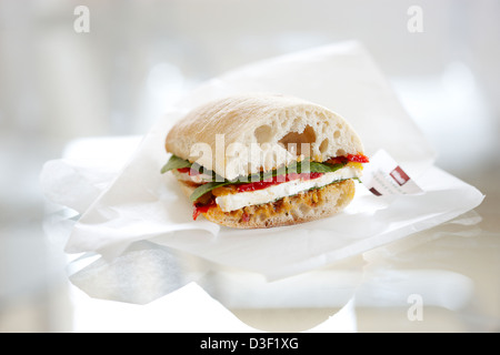 Tricolore ciabatta sandwich Stock Photo
