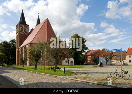 Baruth / Mark, Germany, Church of St. Sebastian at the Walter Rathenau-Platz Stock Photo