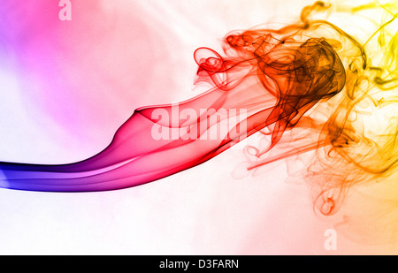 smoke rising and swirling Stock Photo