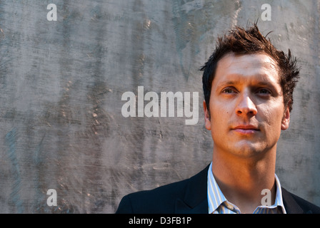 Man Outside in Casual Business Attire Stock Photo