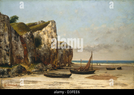 Gustave Courbet, Beach in Normandy, French, 1819 - 1877, c. 1872/1875, oil on canvas Stock Photo