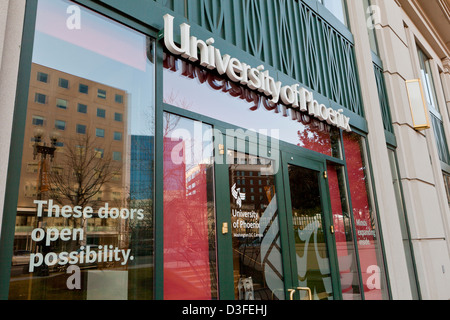 University of Phoenix sign - Washington, DC USA Stock Photo