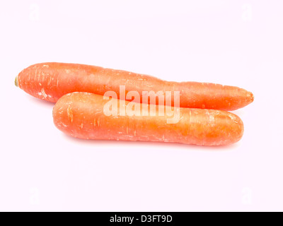 Fresh carrots isolated on white background Stock Photo